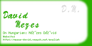 david mezes business card